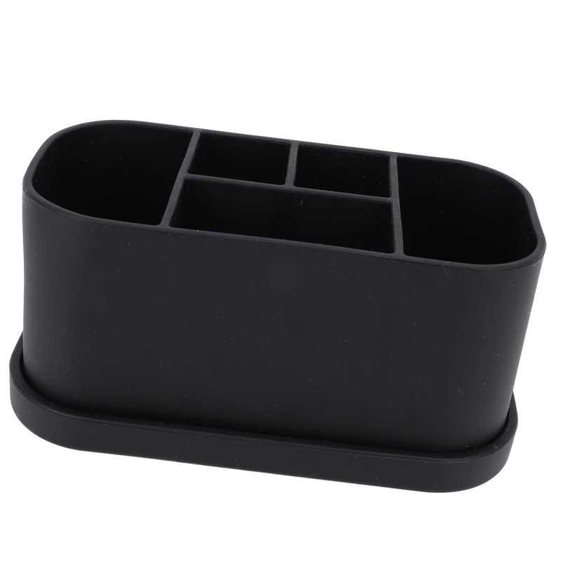 Silicone Toothbrush Toothpaste Holder Multipurpose 5 Slots Drainage Holes Bathroom