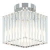 GZBEINI 2-Pack Crystal Semi Flush Mount Ceiling Light, Modern Chrome
