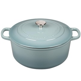 EDGING CASTING Enameled Dutch Ovens Cast Iron Dutch Oven Pot with Lid for Bread Baking, Cook, Dual Handle, 5.5 Quart, Seasalt