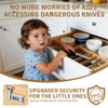 Amcortn Upgraded Knife Box, Knife Lock Box Kitchen Knife Storage