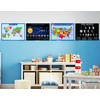 World Map, United States Map, Solar System, and Moon Phases