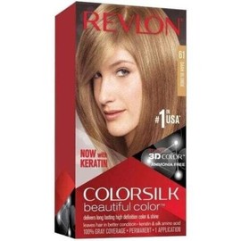Revlon 2 PACK Revlon Colorsilk Permanent Hair Color 3D Dye #61 DARK BLONDE