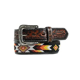 Nocona Men's Embossed Beaded Belt, Size 46, Multicolored