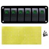 FXC Rocker Switch Aluminum Panel 6 Gang Toggle Switches Dash
