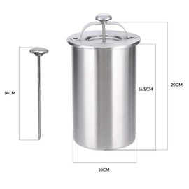 MASTER FENG Ham Maker Stainless Steel Meat Press Mold for Making Ham Meat Deli Meat Homemade Lunchmeat Press Maker with a Thermometer and Cooking Bags