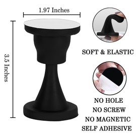 Rubber Door Stopper Self Adhesive,No Magnetic Door Stop,Wall Protector Door Holder,No Need to Drill Door Catch (2, White)