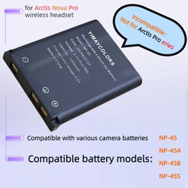 YIMAYCOLORS 2 Pack NP-45 Arctis Nova Pro Battery for Steelseries Arctis Nova Pro Wireless Gaming Headset Compatible with NP-45A NP-45B NP-45S Battery