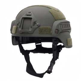 Haverain Tactical Helmet, Airsoft Helmet, Cosplay, Outdoor, Airsoft Helmet, Survival Game, Equipment, Beginner, Replica, Multifunctional, ABS, One Size Fits All (Green)