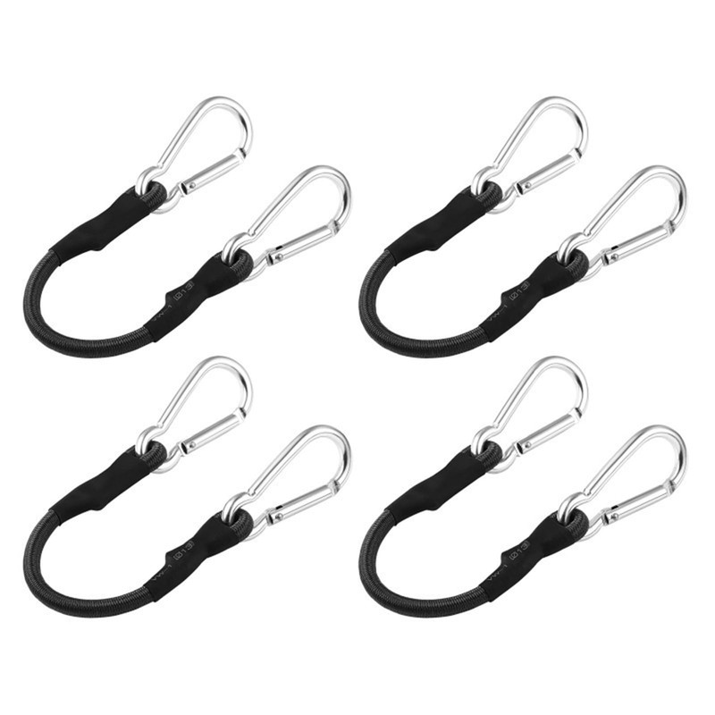 4Pcs Bungee Cords,Heavy Duty Elasticated Cords for Bikes,Luggage,Camping Tents and