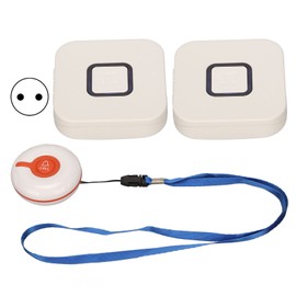 Wireless Caregiver Pager Long Distance Transmission Elderly Monitoring Call Button for Nurse Alert System 100‑240V EU Plug