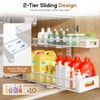 Biboraya 2 Pack 20.47IN Depth Under Sink Storage Organizer, Large