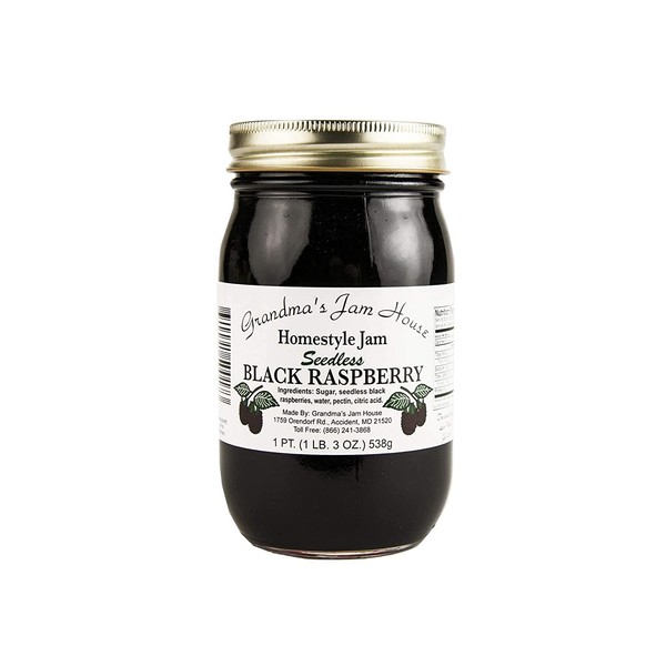Grandma's Seedless Black Raspberry Jam - 16oz Jar
