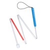 Folding Walking Pole Aluminum Alloy Collapsible Anti Slip Reflective Blind