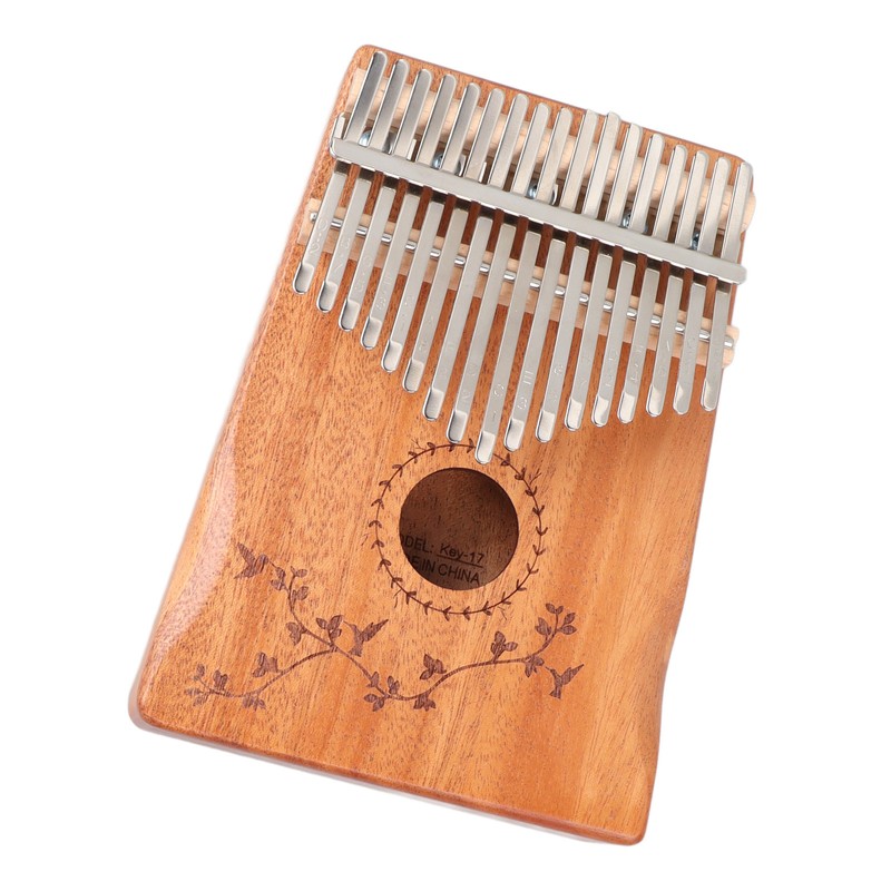 17 Keys Thumb Piano Mahogany Wood Finger Harp Mini Thumb