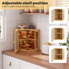 Furshus Corner Bread Box for Kitchen Countertop,Bread Storage for Homemade