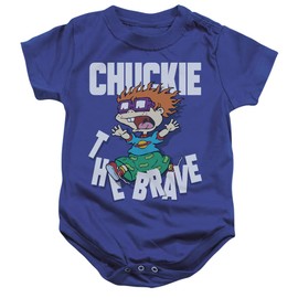 Popfunk Rugrats Chuckie The Brave Unisex Infant Snap Suit for Baby - 6 Months - Royal Blue