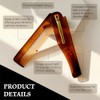 Men's Handmade Folding Pocket Comb, 6.69-Inch Amber Finish, Fine Tooth