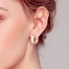 MESOVOR Hoop Earrings with Cubic Zirconia for Women, 18K Gold