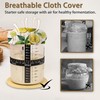 5-Pack Cloth Covers for Sourdough Starter Jars, Lemon Sunshine Reusable