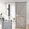 AONAYIOA 7.5FT Stainless Steel Sliding Barn Door Hardware Kit, Heavy