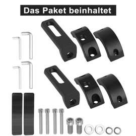 liangren 20 mm - 38 mm Motorcycle Headlight Mount Brackets, 2 Pieces Adjustable Motorcycle Light Holder, Universal Mounts for Motorcycle Headlights