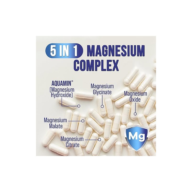 Health Nutrition Naturals Cápsulas Complejo Magnesio 500 Óxido Glicinato Malato