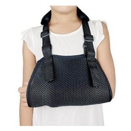pkpohs Children's Arm Holder, Fracture, Mesh, Lightweight, Arm Sling, Triangular Width, Arm Sling (XL, Black)
