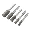 Double Cut Carbide Burrs Rotary Files Set 6mm Shank for