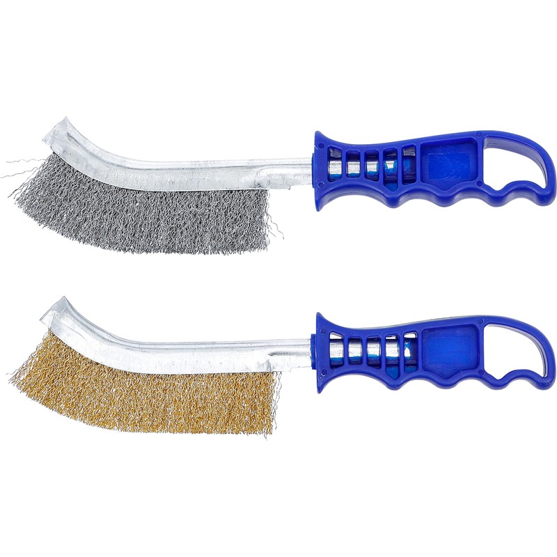 BGS 71033 | Wire Brush Set | Steel and Brass