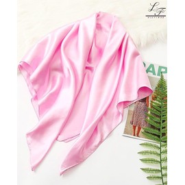 Hioyiwse Scarf Satin Square Neck Head Scarf for Women solid color square scarf handkerchief purse scarf headband scarf 23.6× 23.6 D8