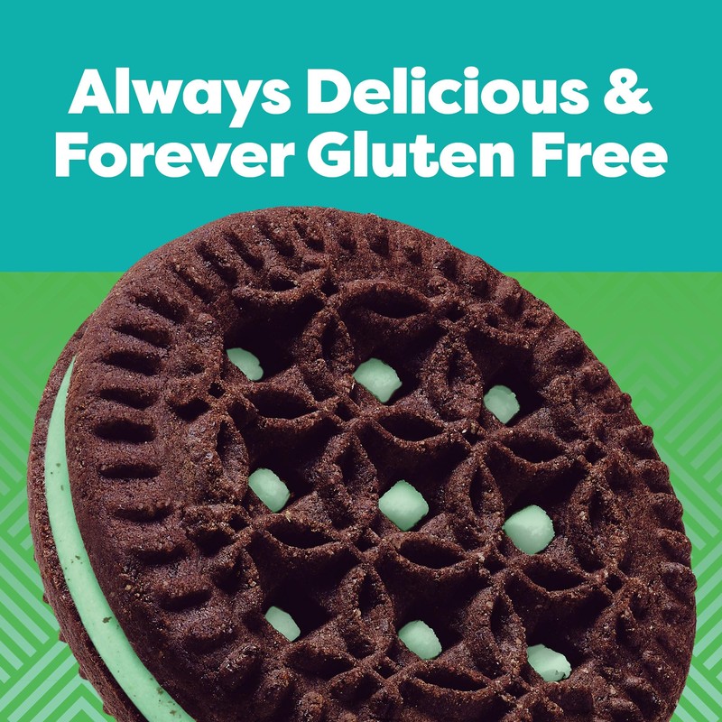 Glutino Gluten Free Mint Flavored Sandwich Cookies, Gluten Free Snacks,