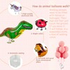 Pack of 8 Walking Animal Foil Balloons, Helium Balloons Animals,