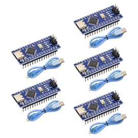 Nano Development Board with Cable Binghe Pack of 5 Nano Development Board with Chip CH340 Type-C Connector 5V 16M 328P Microcontroller Compatible with Arduino IDE