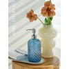JASAI 18Oz Gem Patterned Glass Soap Dispenser for Kitchen and