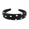 axy Wide Headband with Fabric Padded and Dots Pattern –