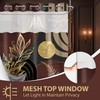 DLTAY Dark Brown and Black Hookless Shower Curtain with Snap