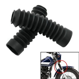 Alpha Rider Left and Right Set 1.18inx1.97inx6.89in Front Fork Cover For Yamaha TW200 TW225 Motorcycle Bike Fork Boots Guard Protector Shock Absorber Rubber Boots Dust Cover Black