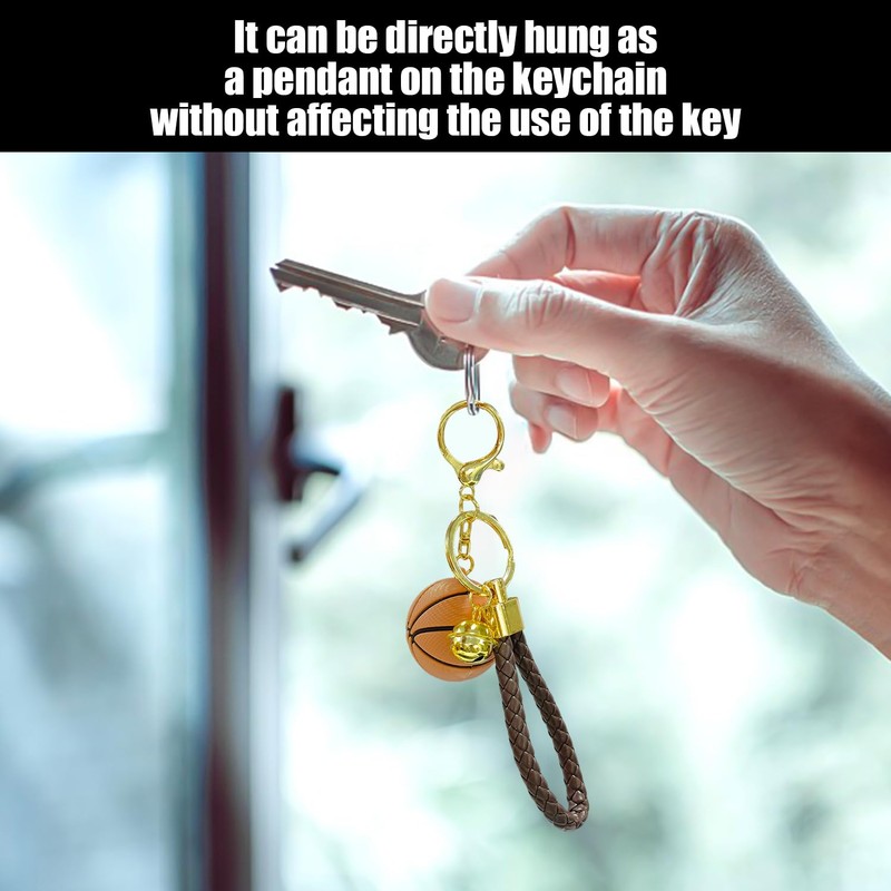 2 Pieces of Basketball Keychains, Creative Keychains, Bell Keychains, Backpack