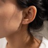 Flat Back Ball Earrings for Women Trendy Sterling Silver Hypoallergenic