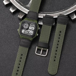 Synoke Men Digital Sports Waterproof Watches Military Tactical Digital Wristwatch Gift - Army Green
