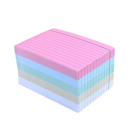 Flash Revision Record Index Cards - 500 Pieces A6 Size 150 GSM High Grade Paper 100 Sheets Each Colour Lined 5 Coloured Cue Card for Learning Office School and Study