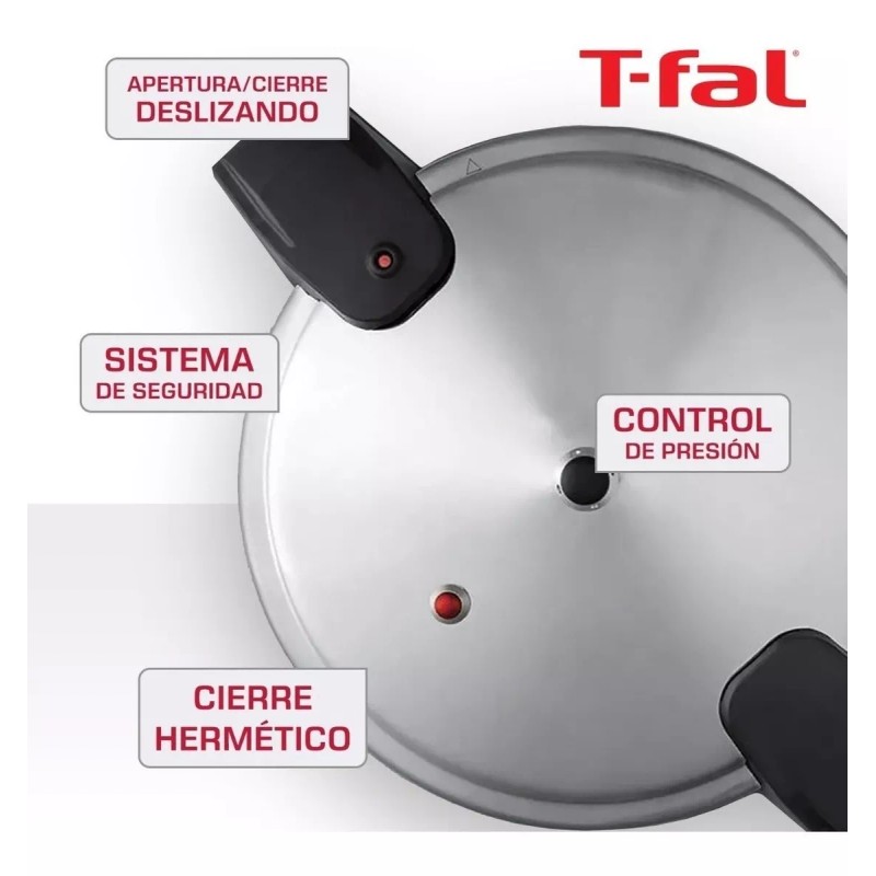 Tefal Olla Expres Presión 12 Litros Tfal Aluminio Válvula Segurida