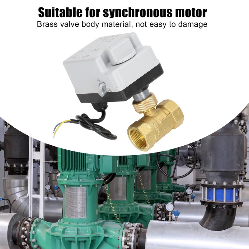 Motorized Ball Valve Electrical 2 Way Normally Closed Manual Automatic