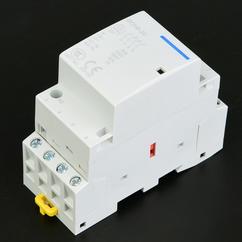 4P 20A 2NO 2NC Household AC Contactor DIN Rail Mount