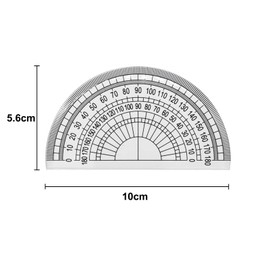 FUZVOL 3PCS Plastic Protractors 180 Degree Protractor for Students Teachers Office School Drafting and Measuring Math Tool for Angle Measurement with Semicircle