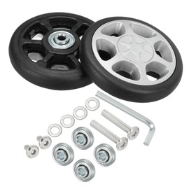 PATIKIL Replacement Luggage Suitcase Wheels Repair Kit, 85mmx16mm Wear-Resistant & Mute 360 Swivel Caster Wheels