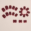 AkiliBIELY Short Press on Nails Square Red Cherry Cute Fantasy