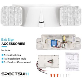 AA Spectsun 2 Packs Emergency Lights with Battery Backup Led Exit Lights for Home.