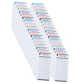 COLLBATH 36pcs Cash Planner Sheets Six-hole Design Budget Cards for Home Office Supplies Practical Plan Accessory for Financial Goal Setting and Expense Tracking