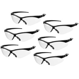 ROAR Clear Premium Safety Glasses 6 pairs per box Eyewear Protective Glasses Safety Goggle Airsoft Goggle, Strong Impact Resistant Lens for Laboratory, Construction, Industrial Safety, Craft